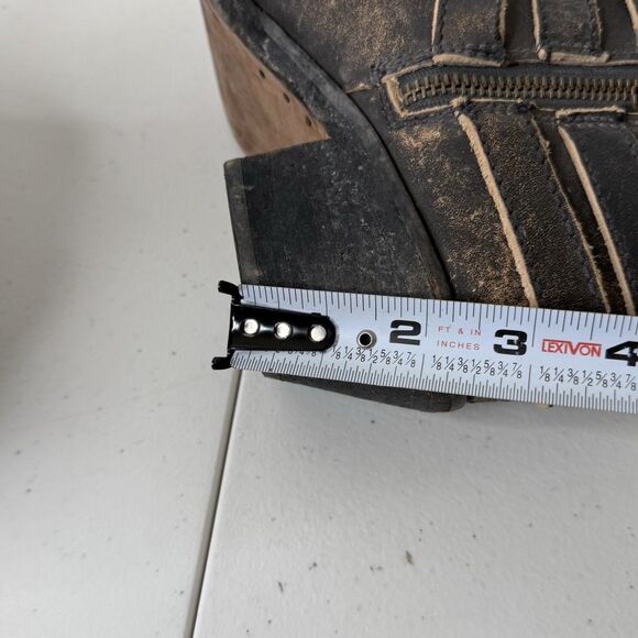 Circle G by Corral Distressed Western Bootie Harness Concho Buckle Cowgirl Sz 9M - Picture 5 of 12